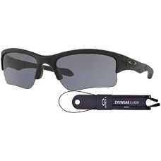 Oakley Детские солнцезащитные очки Oakley Quarter Jacket OO9200 + комплект шнурка + дизайнерский набор для ухода за очками iWear Черный (Matte Black/Gray)