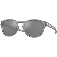 Oakley Круглые солнцезащитные очки с легкой конструкцией, Low Bridge Fit, матовые черные/Prizm Sapphire, 53 мм Черный (Matte Grey Ink/Prizm Black)