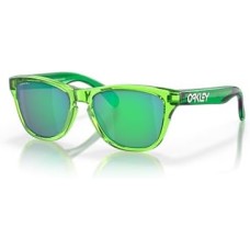 Oakley Квадратные детские солнцезащитные очки Oj9009 Frogskins XXS для возраста 5-10 лет, материал O-Matter Зеленый (Acid Green/Prizm Jade)