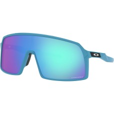 Oakley Солнцезащитные очки Sutro Prizm с широкими цилиндрическими линзами, обзор по бокам, защита от UVA и UVB Синий (Sky/Prizm Sapphire)