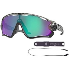 Oakley Мужские солнцезащитные очки Oakley Jawbreaker OO9290 с комплектом ремешка и дизайнерским набором iWear Eyewear Серый (Grey Ink / Prizm Road Jade)
