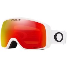 Oakley Лыжные очки Flight Tracker S с современными технологиями и оптимальным полем зрения Белый (Matte White/Prizm Snow Torch Iridium)
