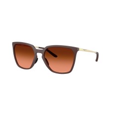 Oakley Квадратные солнцезащитные очки с коричневыми градиентными линзами 57 мм, пластиковая оправа, в комплекте жесткий чехол Красный (Matte Grenache)