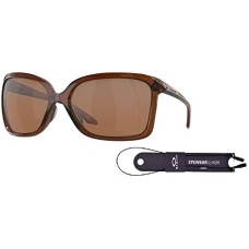 Oakley Женские очки в стиле кошачьи глаза Oakley Wildrye OO9230 + шнурок + набор аксессуаров iWear Коричневый (Polished Rootbeer / Prizm Brown Gradient)
