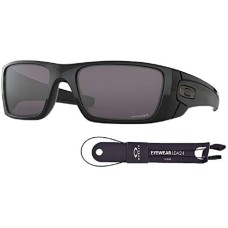 Oakley Солнцезащитные очки для мужчин Oakley Fuel Cell OO9096 + комплект Leash + комплект iWear Черный (Polished Black/Prizm Grey)