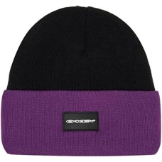 Oakley Мужская утепленная шапка с логотипом и микрофлисовой подкладкой Черный (Blackout/Ultra Purple)