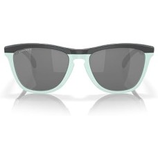 Oakley Солнцезащитные очки Frogskins Range Oo9284a с низким мостом, материал BiO-Matter, линзы с 100% защитой от УФ-лучей Черный (Matte Carbon/Blue Milkshake/Prizm Black)