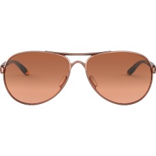 Oakley Женские солнцезащитные очки Feedback из сплава C-5 с линзами Plutonite и градиентной тонировкой Коричневый (Rose Gold/VR50 Brown Gradient)