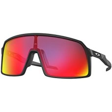 Oakley Мужские солнцезащитные очки Sutro с прямоугольной оправой. Низкий мост, идеально подходят для велосипедистов. Черный (Matte Black/Silver/Prizm Road)