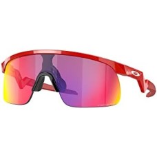 Oakley Прямоугольные солнцезащитные очки OJ9010 Resistor, стильный молодежный дизайн, ударопрочные, линзы Prizm Красный (Redline/Prizm Road)
