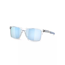 Oakley Солнцезащитные очки квадратной формы с поляризованными линзами 56 мм и 100% защитой от UV Синий (TRANSPARENT SKY BLUE MIRROR)
