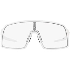Oakley Мужские солнцезащитные очки Sutro с прямоугольной оправой. Низкий мост, идеально подходят для велосипедистов. Черный (Matte White/Clear to Black Photochromic)