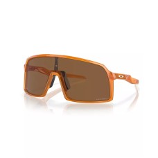 Oakley Мужские солнцезащитные очки OO9406 37 с зеркальными линзами и щитообразной оправой Бежевый (Transparent Ginger)