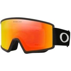 Oakley Сноубордические очки Target Line L с большой цилиндрической линзой и защитой от ударов Черный (Matte Black Strap/Fire Iridium & Persimmon Lens)