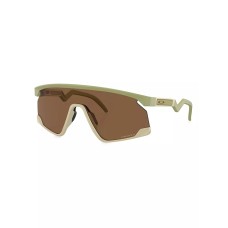 Oakley Солнцезащитные очки BXTR прямоугольной формы с технологией Prizm и защитой 100% UV Коричневый (GREEN OFF WHITE BROWN)