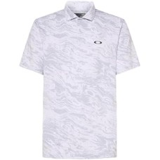 Oakley Эластичное и воздухопроницаемое джаккардовое поло Oakley Duality с защитой UPF 50+ Белый (Duality Swirl Arctic Ice/White)