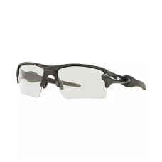 Oakley Солнцезащитные очки OO9188 FLAK 2.0 XL, прямоугольная оправа, поликарбонатные линзы Нет цвета (GREY DARK/CLEAR)
