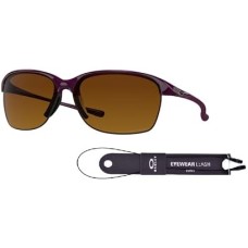 Oakley Женские прямоугольные солнцезащитные очки Oakley Unstoppable OO9191 с аксессуаром для крепления и комплектом iWear Коричневый (Raspberry Spritzer / Brown Gradient Polarized)