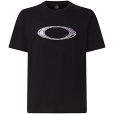 Oakley Футболка Oakley с ребристым воротником и металлическим логотипом, 100% хлопок Черный (Blackout)
