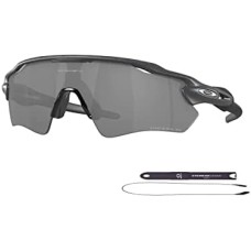 Oakley Мужские солнцезащитные очки Oakley Radar EV Path OO9208 + комплект Leash + набор для ухода iWear Care Черный (Carbon / Prizm Black Polarized)
