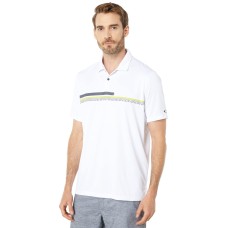 Oakley Поло Oakley Hexsplit Stripe из переработанного полиэстера с разноцветным принтом на груди и застежкой на двух пуговицах Белый (White)