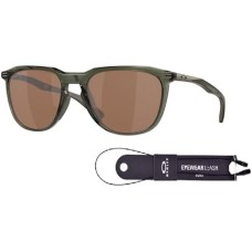 Oakley Солнцезащитные очки Oakley Thurso OO9286 квадратной формы для мужчин + комплект аксессуаров + дизайнерский набор iWear Зеленый (Olive Ink / Prizm Tungsten Polarized)