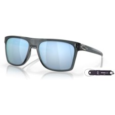 Oakley Мужские прямоугольные солнцезащитные очки 57MM с шнурком и дизайнерским комплектом iWear Черный (Crystal Black / Prizm Deep Water Polarized)