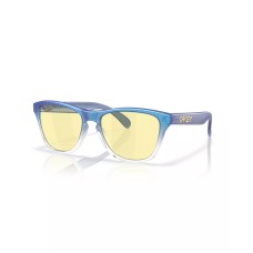 Oakley Солнцезащитные очки JR Frogskins XS, квадратные, 53-16-133, из материала O-Matter, для юношеского размера Синий (Matte Cyan/Blue/Clear Shift Fade)