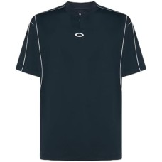 Oakley Поло Oakley Men's Reduct с коротким рукавом, легкое из полиэстера CiCLO, стильный воротник и скрытая молния Черный (Blackout)