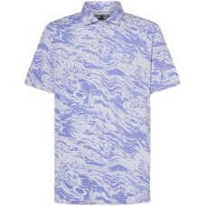 Oakley Мужское поло Oakley Duality Jacquard с абстрактным дизайном, защитой UPF 50+ и увлажняющей технологией Hydrolix Многоцветный (Duality Swirl New Lilac/Artic Ice)