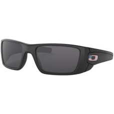 Oakley Мужские солнцезащитные очки Fuel Cell OO9096, прямоугольные защитные линзы, легкая конструкция Черный (Matte Black Usa Flag Icon/Grey)