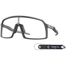 Oakley Солнцезащитные очки Oakley Sutro Low Bridge Fit Asian Fit OO9406A с защитным шнурком и дизайнерским комплектом iWear Черный (Matte Carbon / Clear to Black Iridium Photochromic)