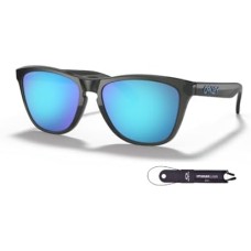 Oakley Мужские квадратные очки Oakley Frogskins OO9245 + аксессуар с ремешком + набор iWear дизайнерского качества Серый (Grey Smoke / Prizm Sapphire)