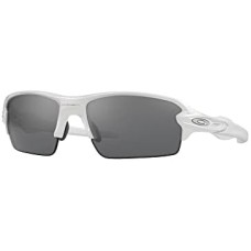 Oakley Солнцезащитные очки мужские прямоугольной формы, модель Flak 2.0, с низкой посадкой для носа Белый (Polished White/Slate Iridium)