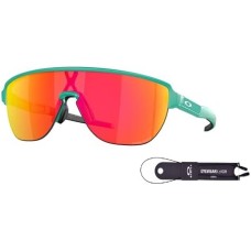 Oakley Мужские солнцезащитные очки Oakley OO9248 Corridor Shield с набором дизайнерских аксессуаров iWear Синий (Matte Celeste / Prizm Ruby)