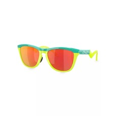 Oakley Солнцезащитные очки с абстрактным дизайном, 55 мм, с градиентными линзами и полуметаллической конструкцией Зеленый (RED GREEN YELLOW)