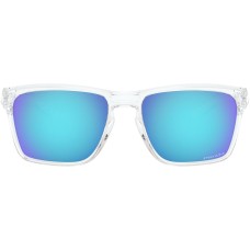 Oakley Солнцезащитные очки Sylas Prizm с линзами Plutonite, лёгкой и прочной рамой, защитой от UVA, UVB и UVC лучей Нет цвета (Polished Clear/Prizm Sapphire)