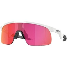 Oakley Прямоугольные солнцезащитные очки OJ9010 Resistor, стильный молодежный дизайн, ударопрочные, линзы Prizm Белый (Polished White/Prizm Field)