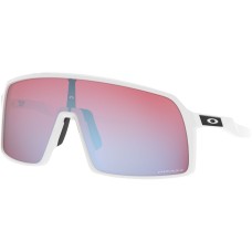 Oakley Солнцезащитные очки Sutro Prizm с широкими цилиндрическими линзами, обзор по бокам, защита от UVA и UVB Белый (Polished White/PRIZM Snow Sapphire)