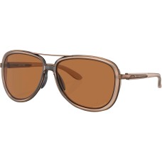Oakley Солнцезащитные очки Polarized Split Time с коричнево-градиентными линзами, 22% VLT, защитой от УФ и синего света Оранжевый (Matte Sepia w/Prizm Bronze Plr)