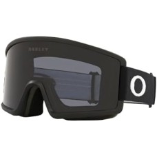 Oakley Сноубордические очки Target Line L с большой цилиндрической линзой и защитой от ударов Черный (Matte Black Strap/Dark Grey Lens)