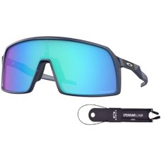 Oakley Солнцезащитные очки Oakley Sutro Low Bridge Fit Asian Fit OO9406A с защитным шнурком и дизайнерским комплектом iWear Синий (Matte Navy / Prizm Sapphire)