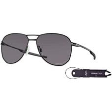 Oakley Мужские авиаторные очки Oakley Contrail Ti OO6050 + аксессуар в комплекте + набор дизайнерских товаров iWear Черный (Satin Black / Prizm Grey Polarized)