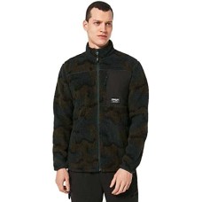 Oakley Флисовая куртка Oakley Mountain Fire из материала шерпа с высоким воротником и полной молнией для тепла Серовато-желтый (B1b Camo Hunter)