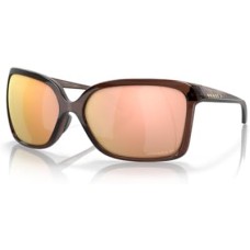 Oakley Женские очки в стиле кошачьи глаза Oakley Wildrye OO9230 + шнурок + набор аксессуаров iWear Золотой (Polished Amethyst / Prizm Rose Gold Polarized)