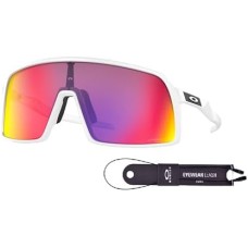 Oakley Солнцезащитные очки Oakley Sutro Low Bridge Fit Asian Fit OO9406A с защитным шнурком и дизайнерским комплектом iWear Белый (Matte White / Prizm Road)