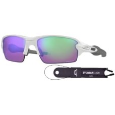 Oakley Мужские очки Oakley Flak 2.0 для низкой переносицы с азиатской посадкой + дополнительные аксессуары Белый (Polished White / Prizm Golf)