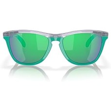 Oakley Солнцезащитные очки Frogskins Range Oo9284a с низким мостом, материал BiO-Matter, линзы с 100% защитой от УФ-лучей Фиолетовый (Transparent Lilac/Celeste/Prizm Jade)