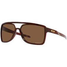 Oakley Мужские прямоугольные солнцезащитные очки Oakley Castel OO9147 + комплект аксессуаров iWear Оранжевый (Rootbeer / Prizm Bronze)