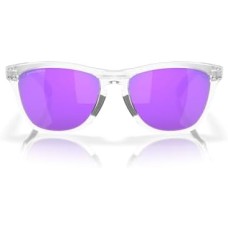 Oakley Солнцезащитные очки Frogskins Range Oo9284a с низким мостом, материал BiO-Matter, линзы с 100% защитой от УФ-лучей Прозрачный (Matte Clear/Prizm Violet)